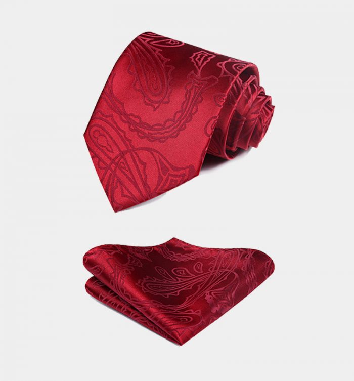 Red Paisley Slim Fit Waistcoat For Men