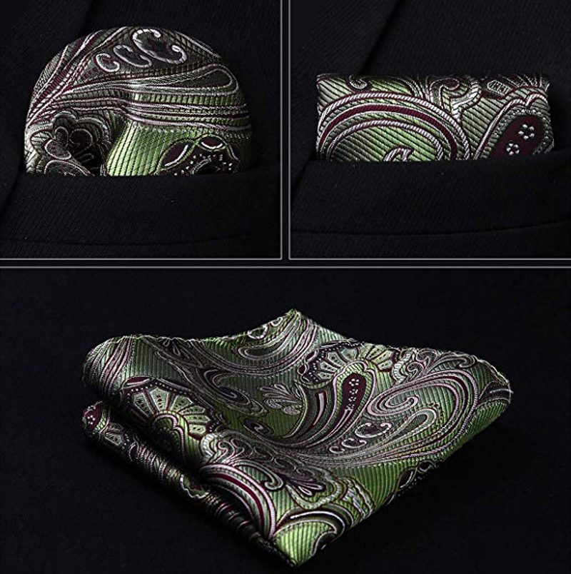 Olive Green Paisley Men Waistcoat