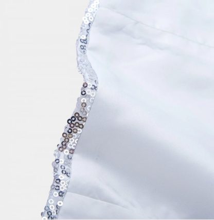 Glamorous Silver Sequin Prom Men Suit Vest