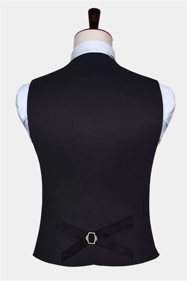 New Arrival Blue And Pink Paisley Men Vest Set