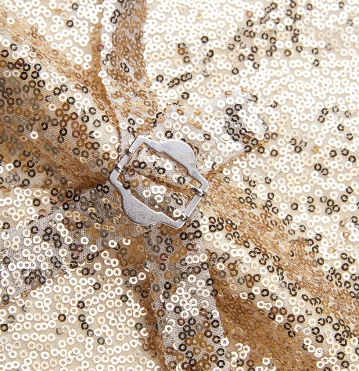 Maximilian Fashion Gold Sequined Men Vest For Prom