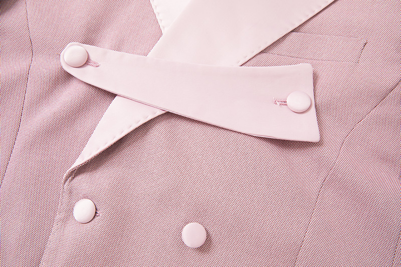 Christopher Stylish Pink Double Breasted Point Lapel Men Suit