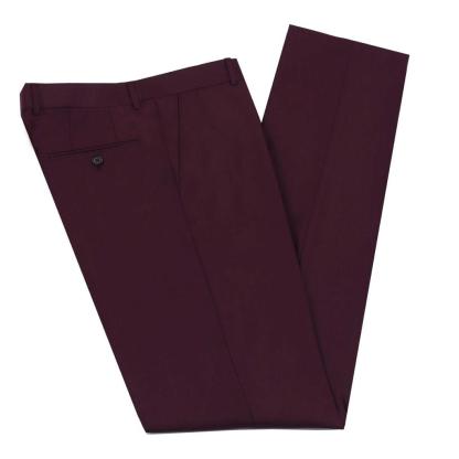 Burgundy Double-Breasted Pointed Collar Slim Fit Suit