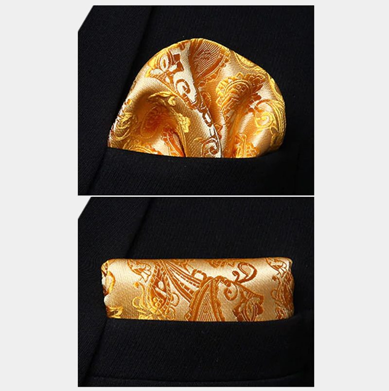 Gold Paisley Waistcoat With Tie Online