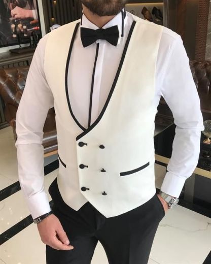 Osmond Formal White Three-Piece Slim Fit Suit