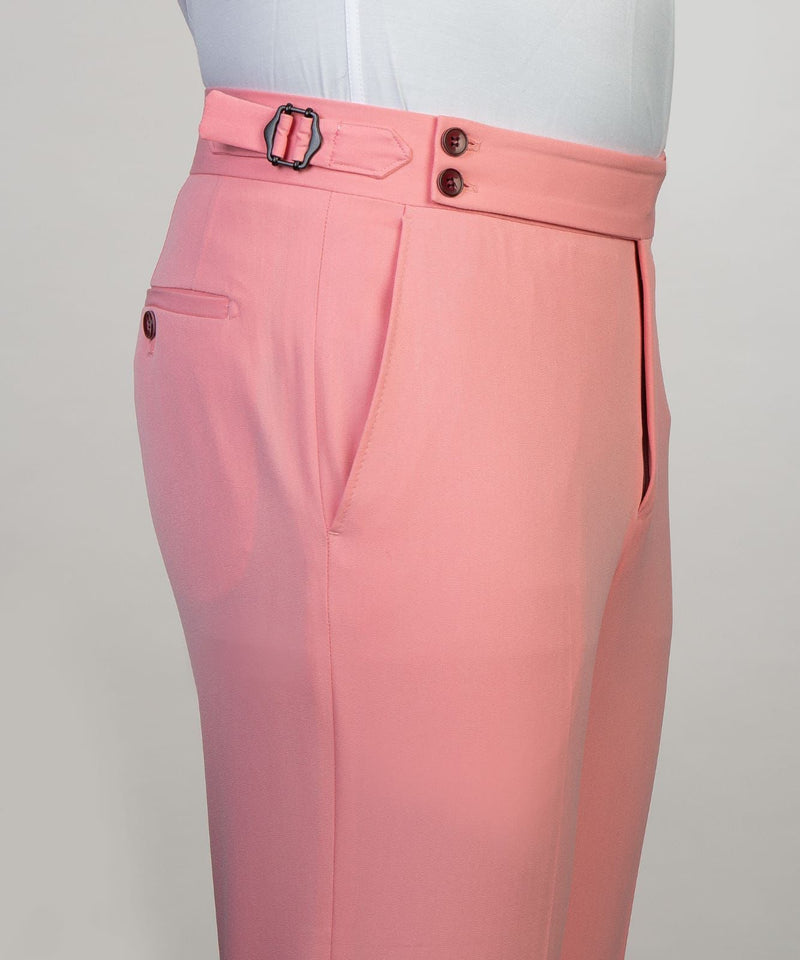 Trendy Pink Pointed Lapel Three Piece Slim Fit Men For Prom