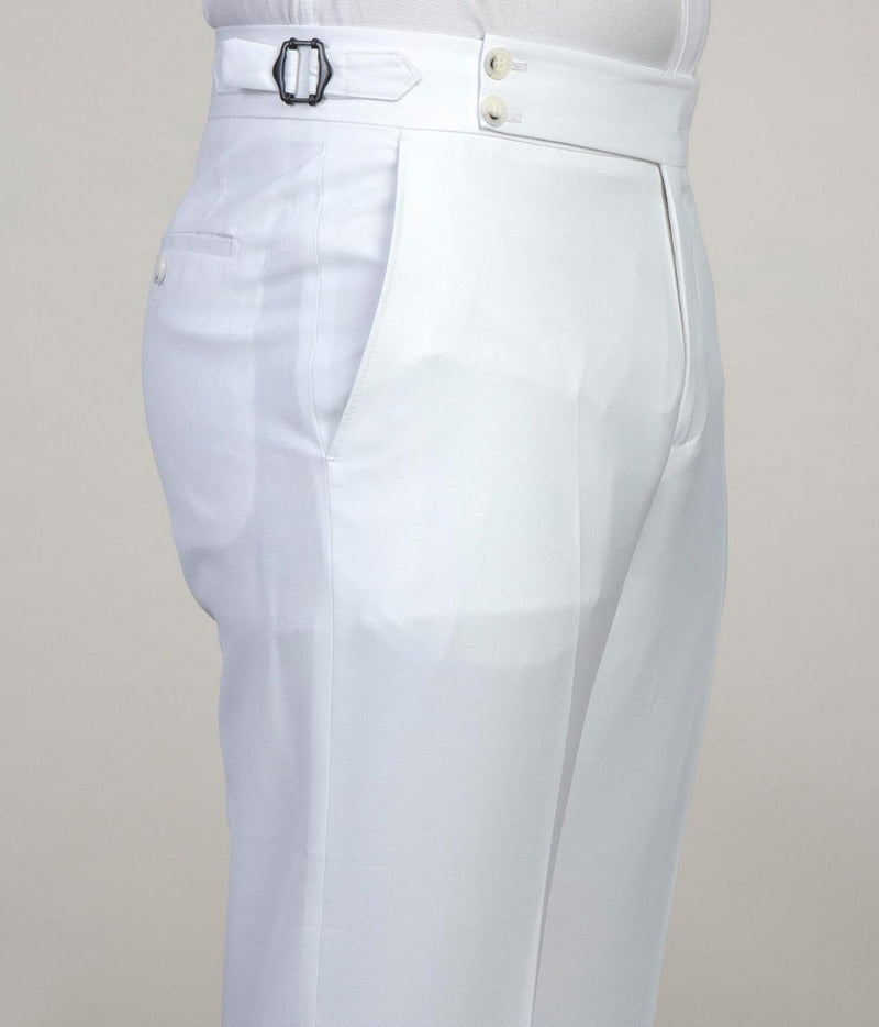 New White Pointed Lapel Three-Piece Business Suit