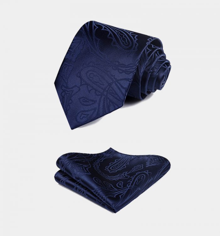 Navy Blue Paisley Prom Suits Men Vest Set