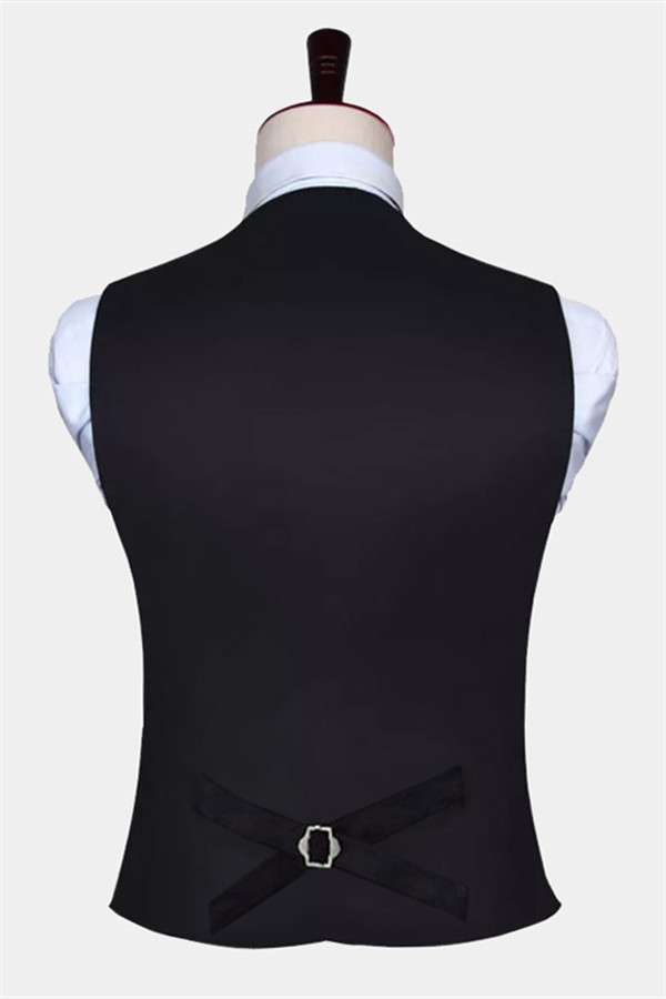 Stylish Olive Green Paisley Men Vest Set