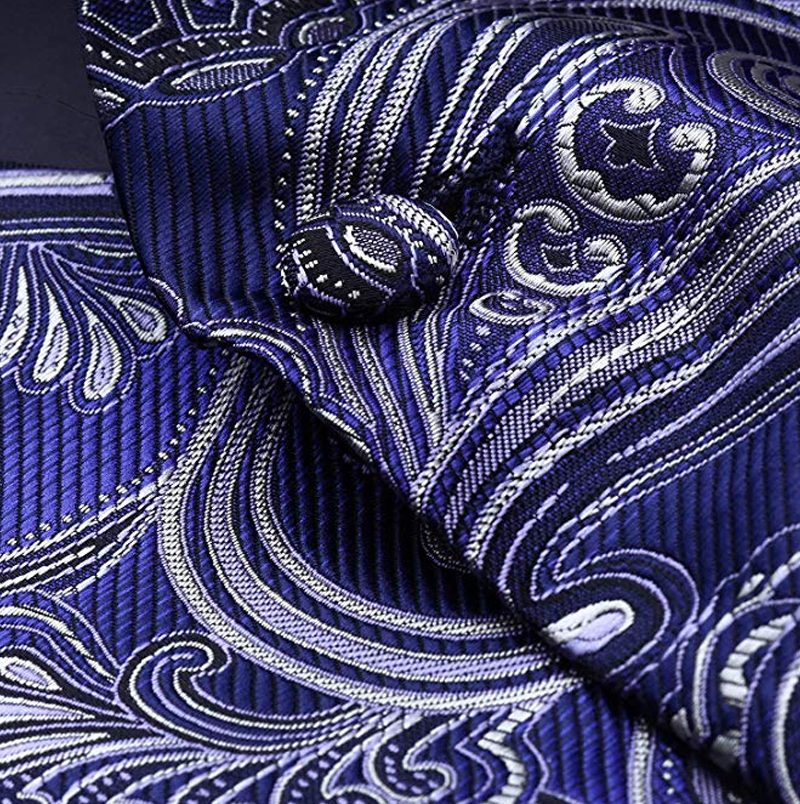 Trendy Cobalt Blue Paisley Ball Men Tank Top Online