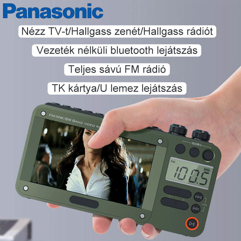 Panasonic vezeték nélküli Bluetooth TV rádió，hangos és tiszta hangzás, tiszta és szuper erős vétel