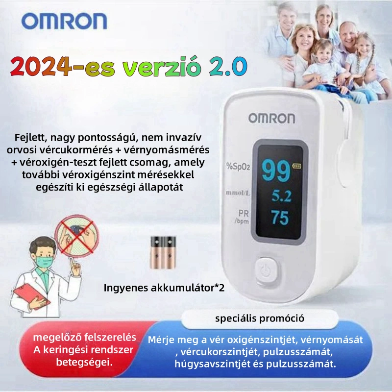 Az Omron rögzíthető pulzoximéterei és vércukormérői mérik a vércukor- és oxigénszintet