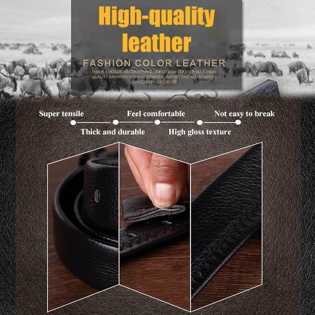 2023-as férfi tiszta marhabőr öv személyre szabott önvédelmi öv