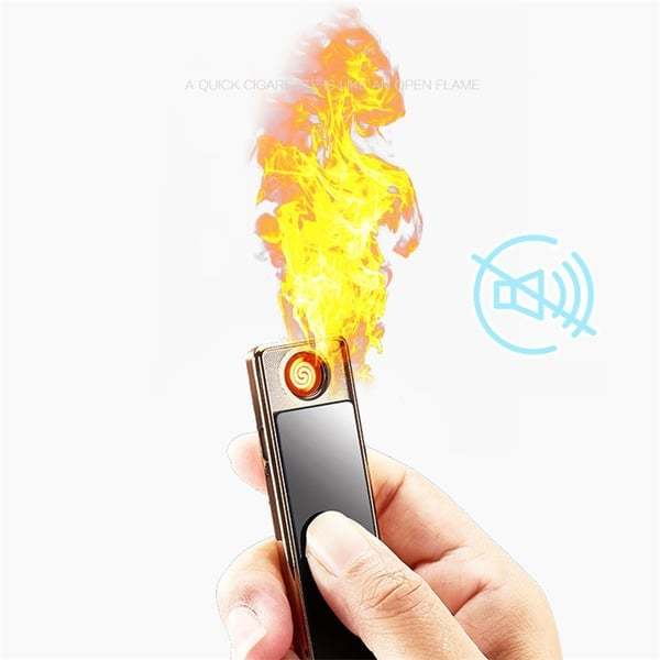 Szélálló USB ívöngyújtó - Exkluzív díszdobozban