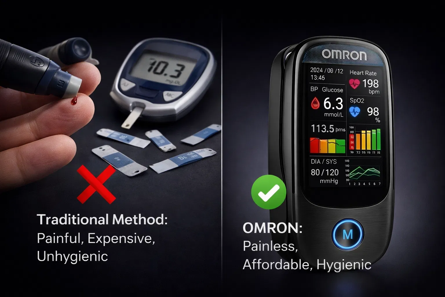 OMRON Premium Minimalist – Nem Invazív Egészségmonitor