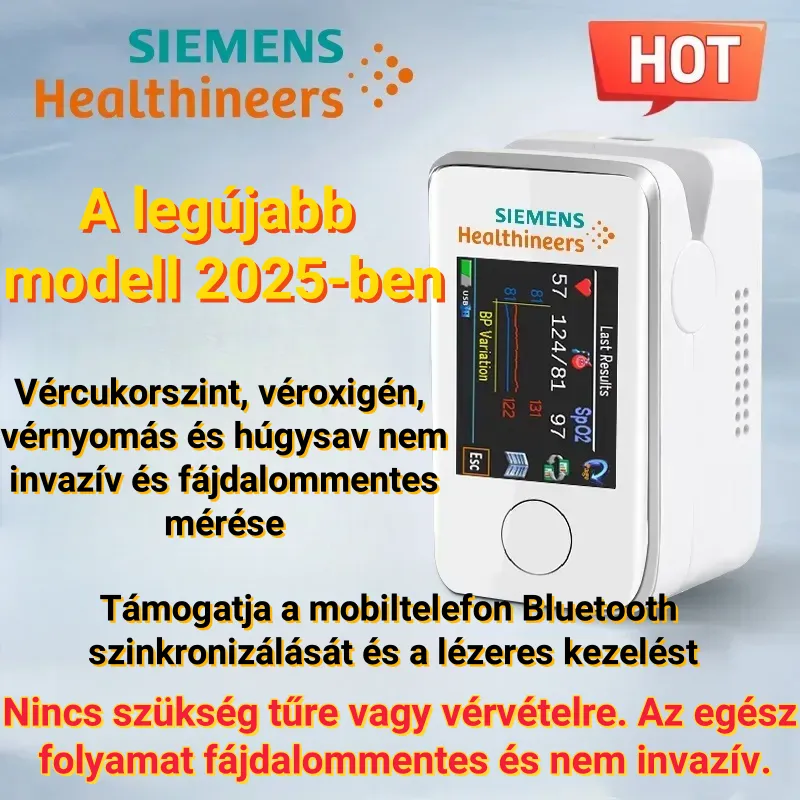 🌈Technológiai innováció az orvosi kutatásban 2025-ben: Siemens fájdalommentes és non-invazív hordozható vércukormérő, a vércukor egészségi állapot monitorozása még soha nem volt ilyen egyszerű!