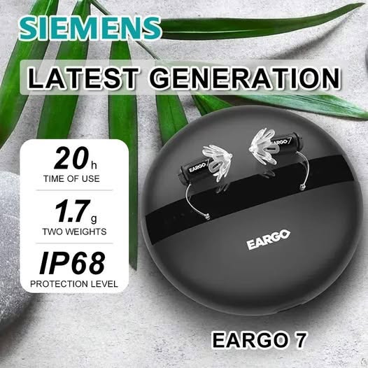 【Eredeti hiteles】Siemens EARGO 7 OTC hallókészülék – szinte láthatatlan, újratölthető, adaptív CIC,