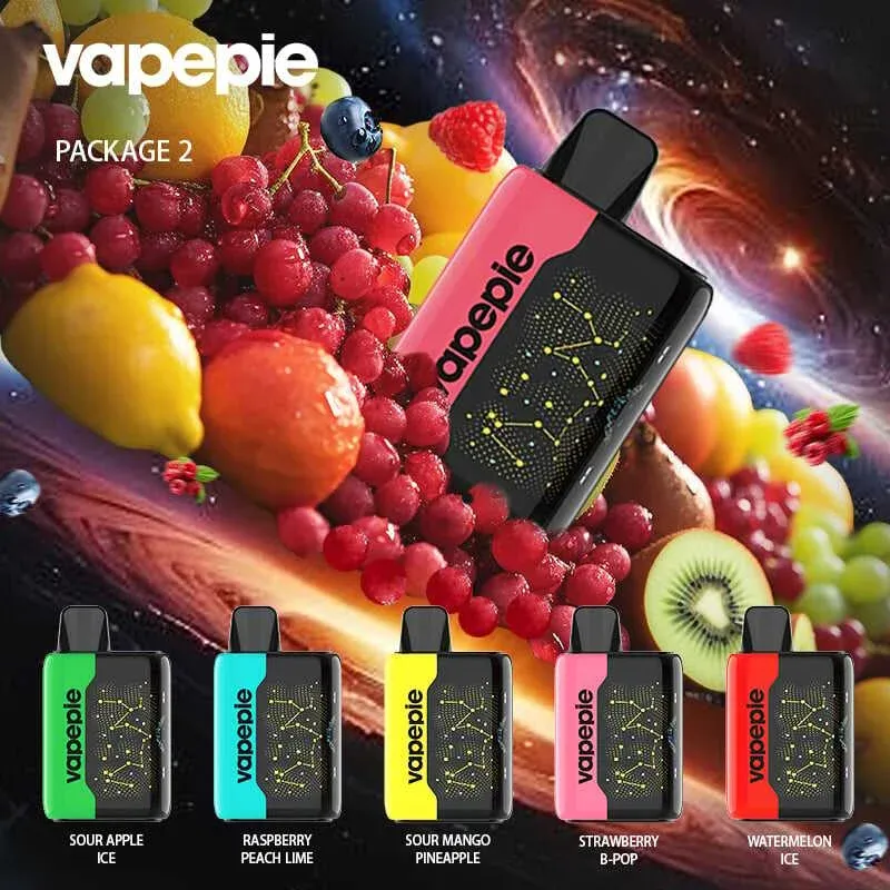 ✨VAPEPIE 25000 PUFFS - Ívelt Star Sky képernyő （🌌 Mai különleges ajánlat）