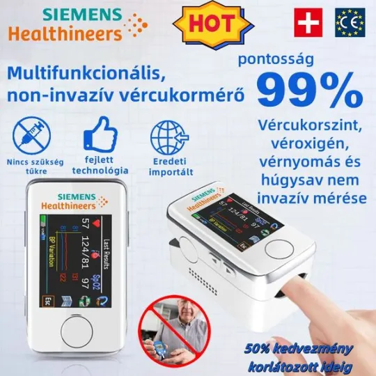 🌈Technológiai innováció az orvosi kutatásban 2025-ben: Siemens fájdalommentes és non-invazív hordozható vércukormérő, a vércukor egészségi állapot monitorozása még soha nem volt ilyen egyszerű!