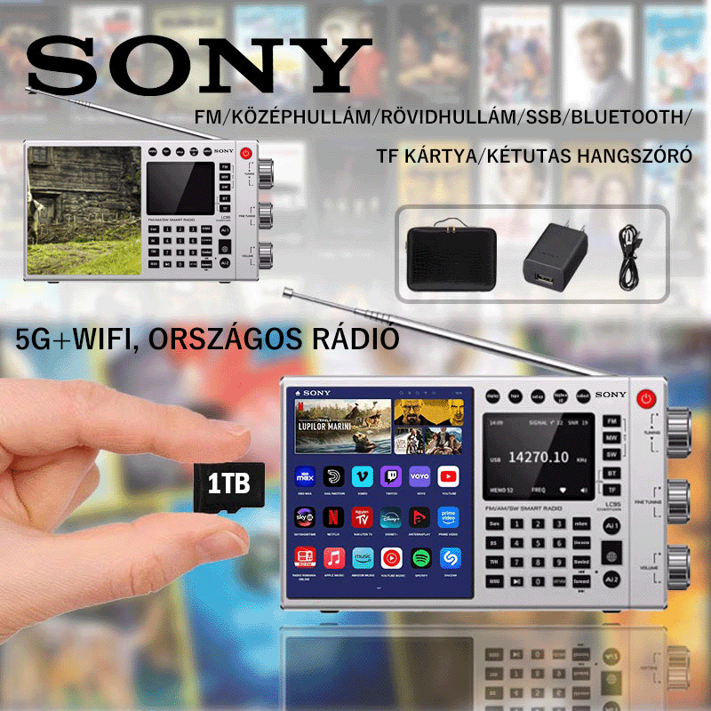 A Sony új all-in-one rádiója (online filmek, online zene, tévéállomások, rádió)