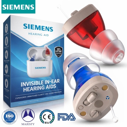Siemens Ultra OTC hallókészülék – Láthatatlan, újratölthető CIC kivitel, FDA által jóváhagyva