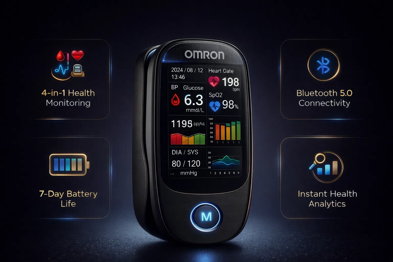 OMRON Premium Minimalist – Nem Invazív Egészségmonitor