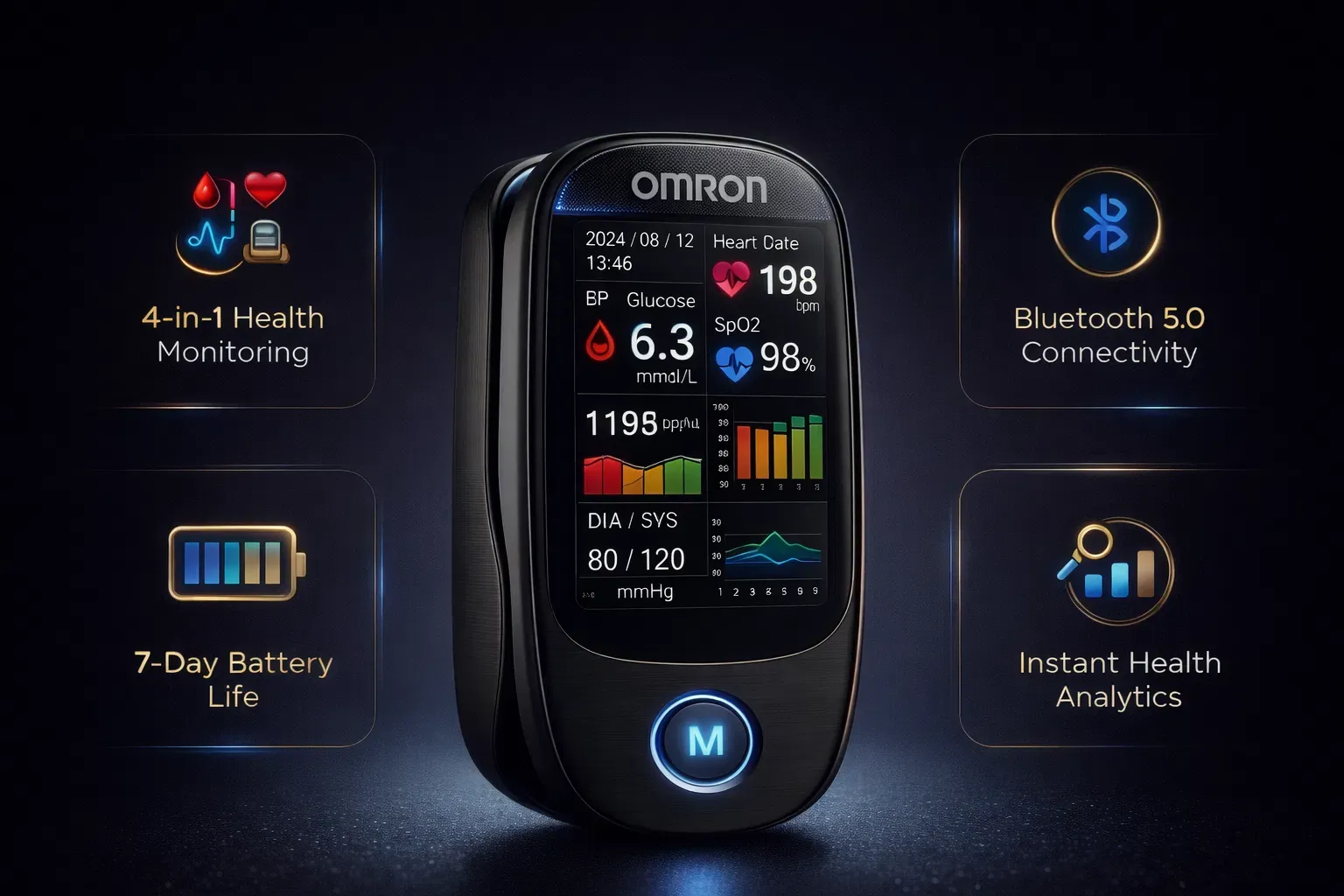 OMRON Premium Minimalist – Nem Invazív Egészségmonitor