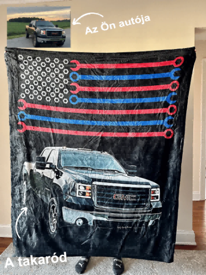 Egyedi autós gyapjú takaró