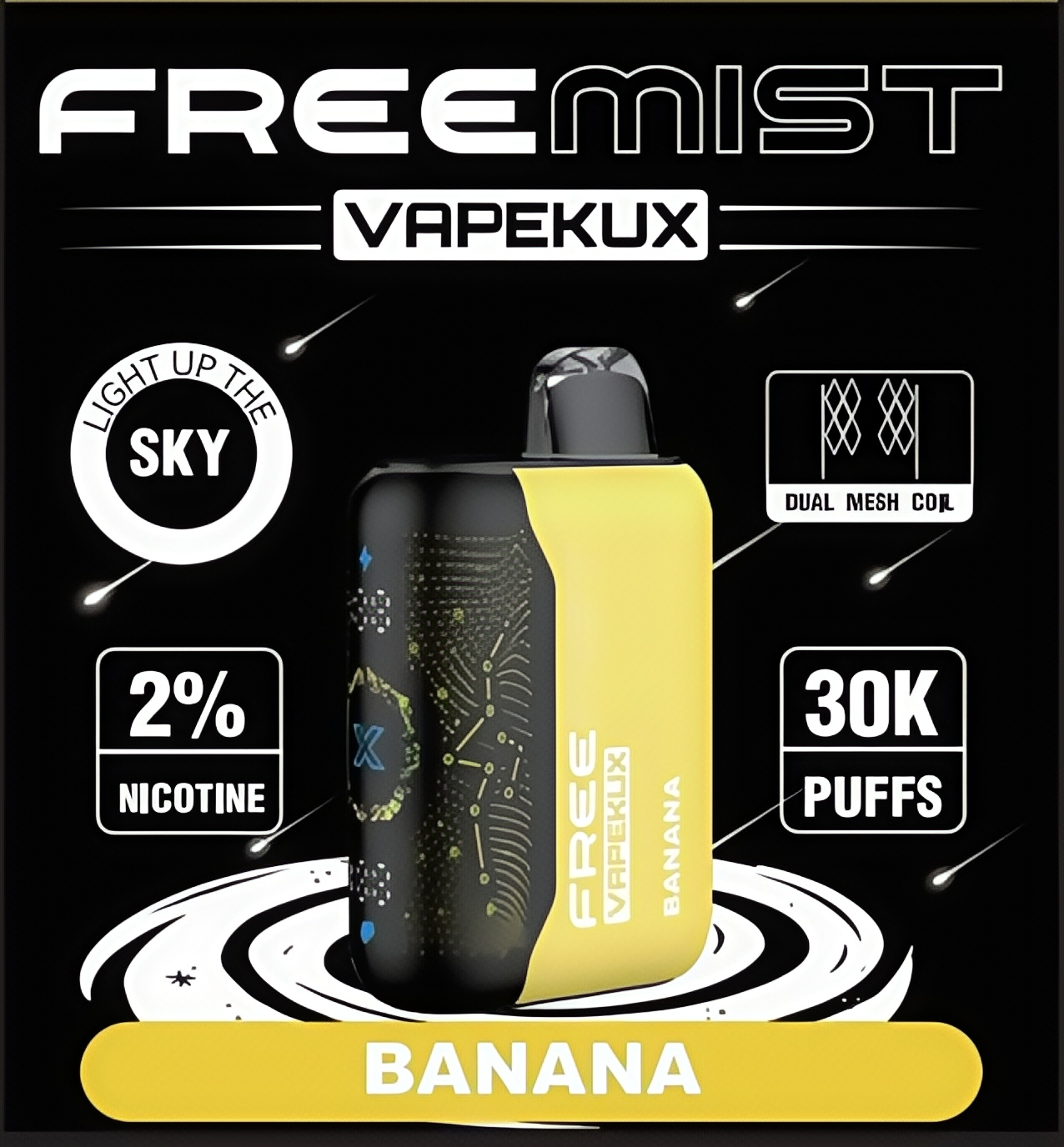 VAPEKUX 30000 Vape – Jednorazowy E-Papieros z Motywem Gwiazd i 30 000 Zaciągnięć