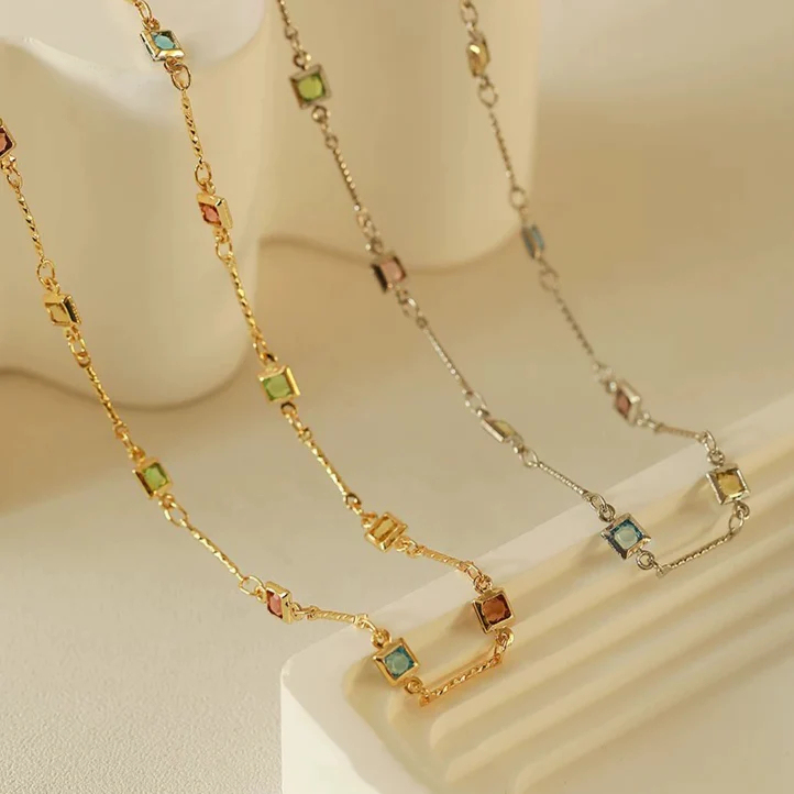 🎁 50% sleva na všechny produkty !💃Náhrdelník Elizabethe | Pozlaceno 18k zlatem🌟