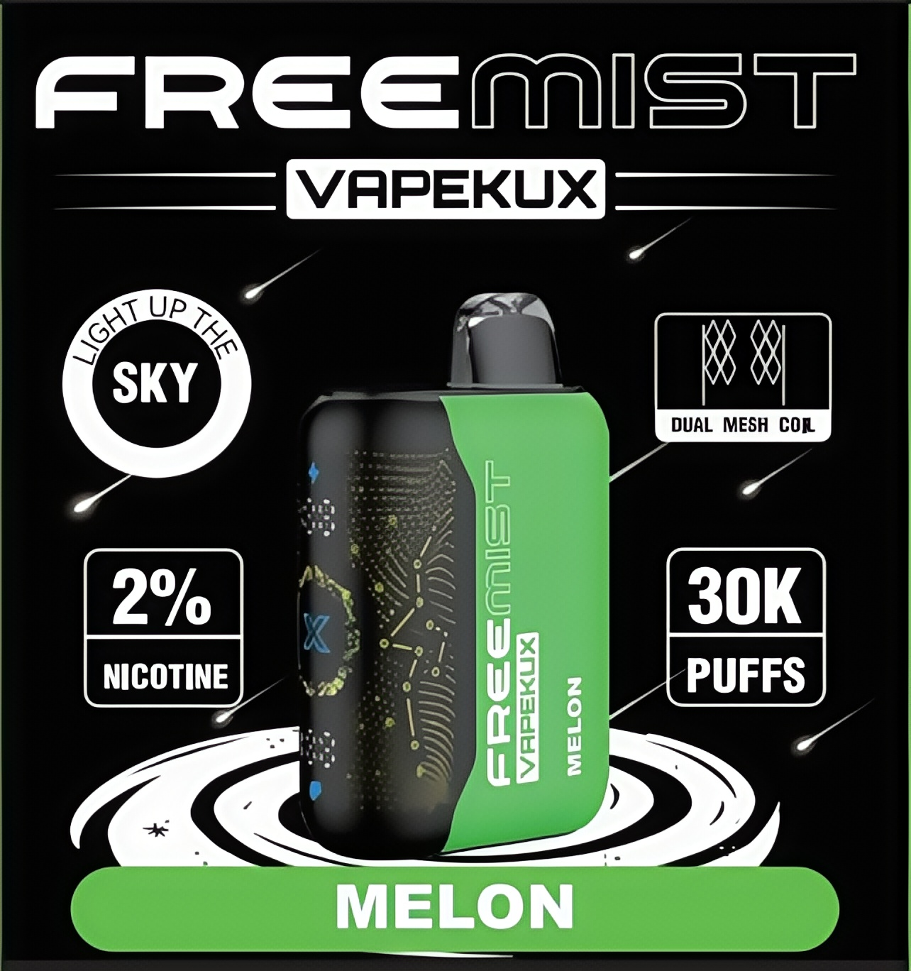 VAPEKUX 30000 Vape – Jednorazowy E-Papieros z Motywem Gwiazd i 30 000 Zaciągnięć