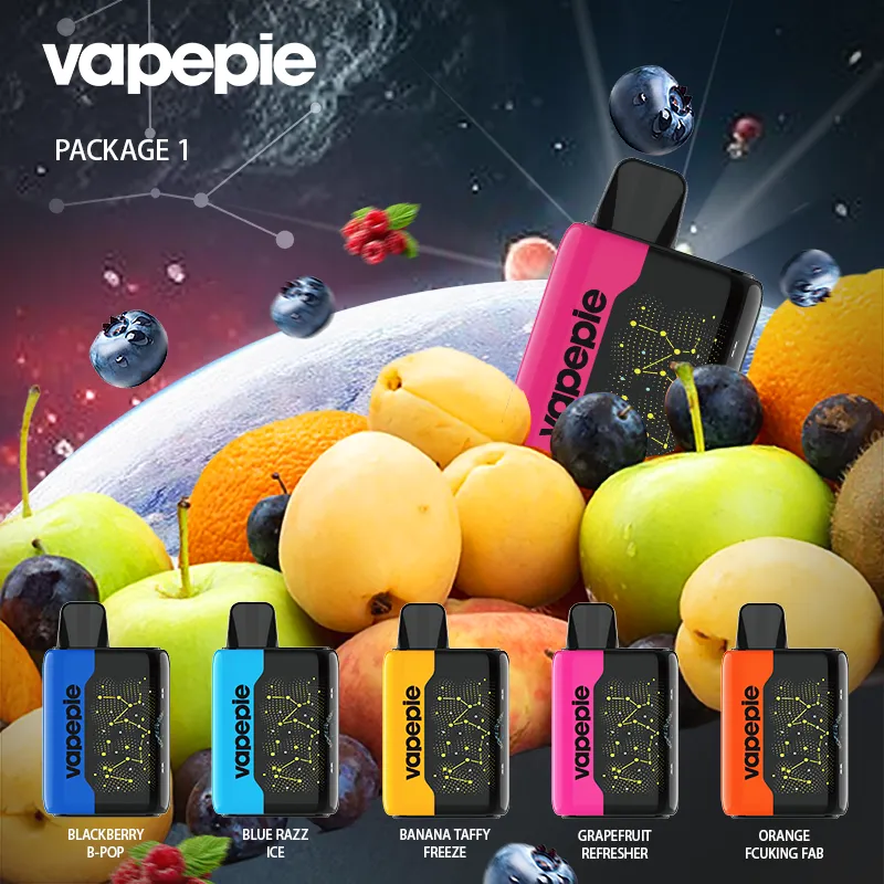 ✨VAPEPIE 25000 PUFFS - Ívelt Star Sky képernyő （🌌 Mai különleges ajánlat）