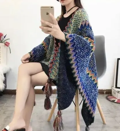 🔥 60% kedvezménnyel női kötött kardigán - horgolt ruana minta - Ruana kötés női