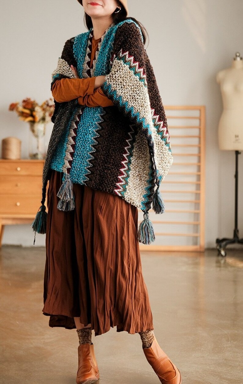 🔥 60% kedvezménnyel női kötött kardigán - horgolt ruana minta - Ruana kötés női