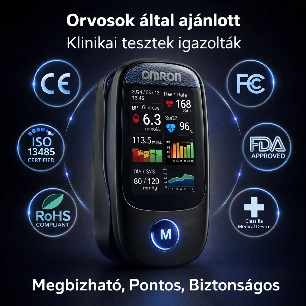 OMRON Premium Minimalist – Nem Invazív Egészségmonitor
