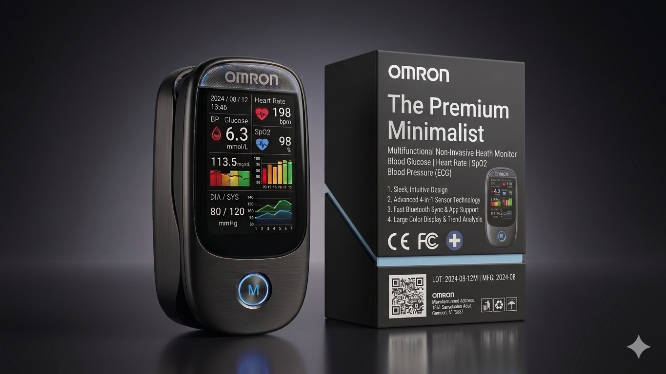 OMRON Premium Minimalist – Nem Invazív Egészségmonitor