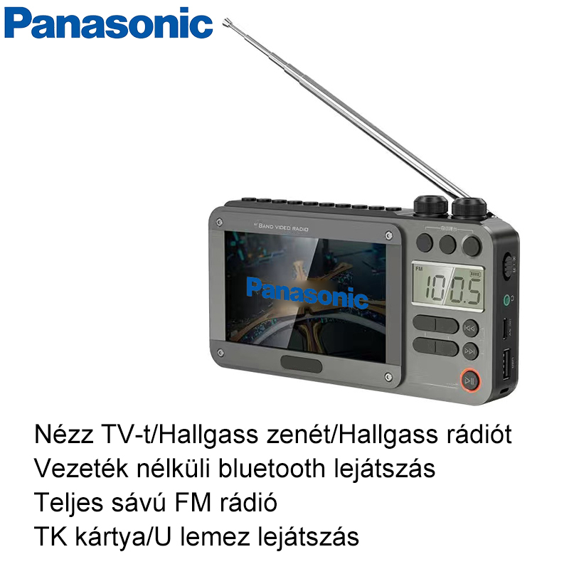 Panasonic vezeték nélküli Bluetooth TV rádió，hangos és tiszta hangzás,
