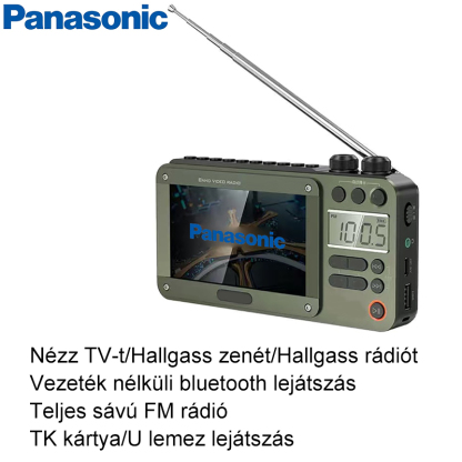 Panasonic vezeték nélküli Bluetooth TV rádió，hangos és tiszta hangzás, tiszta és szuper erős vétel