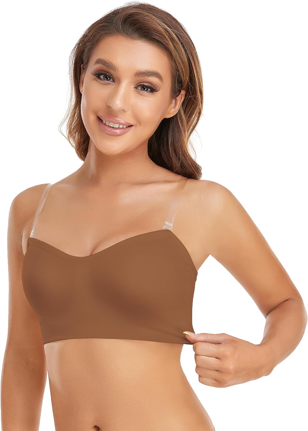 Non-Slip Silicone Padded Bea Wireless Tube Top Bra