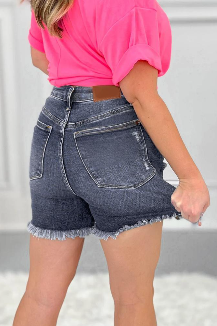 Tummy Control Rigid Magic Button Fly Cutoff Shorts (Buy 2 Free Shipping)