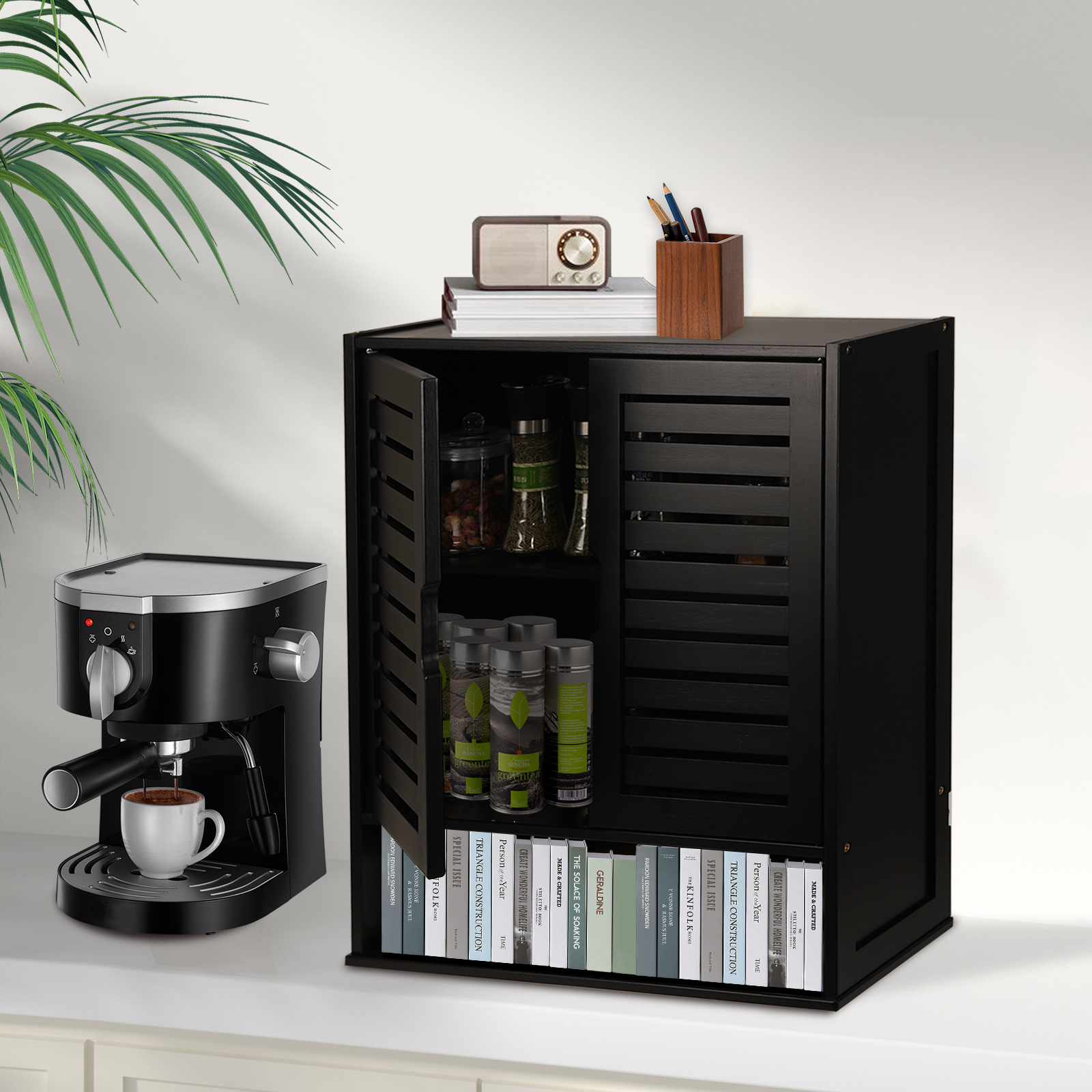 HYNAWIN Bamboo Wall Cabinet with Adjustable Shelf, Medicine Cabinet for Bathroom Living Room, Over-The-Toilet Floating Cabinet