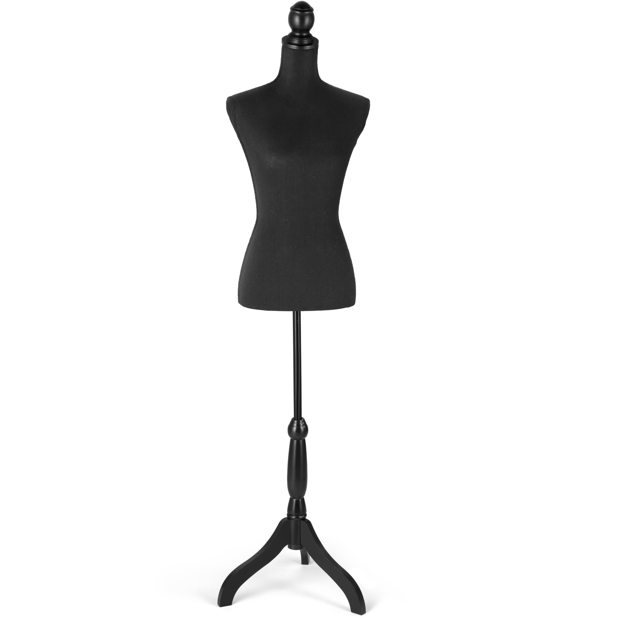 Female Dress Form Mannequin Torso Adjustable Height Mannequin Body with Tripod Stand for Clothing Dress Jewelry Display, Black