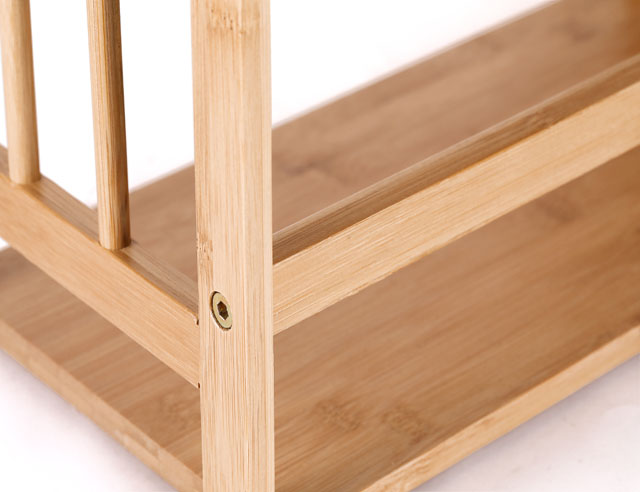 HYNAWIN Bamboo Spice Rack Storage Shelves-3 tier Standing pantry Shelf for kitchen counter storage,Bathroom Countertop Storage Organizer Desk Bookshelf with Adjustable Shelf Cabinet, Wooden