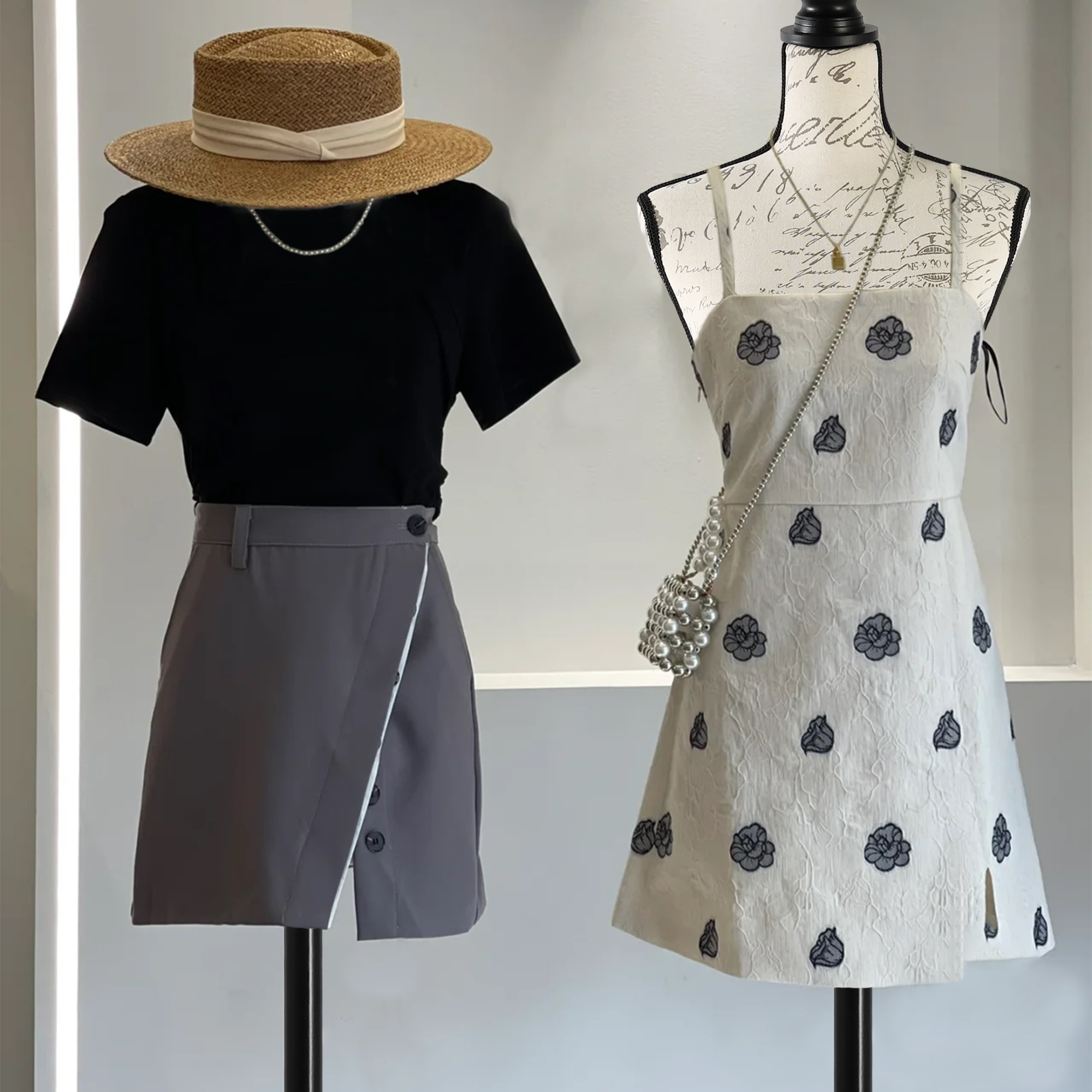 Female Dress Form Mannequin Torso Adjustable Height Mannequin Body with Tripod Stand for Clothing Dress Jewelry Display, Beige Printing