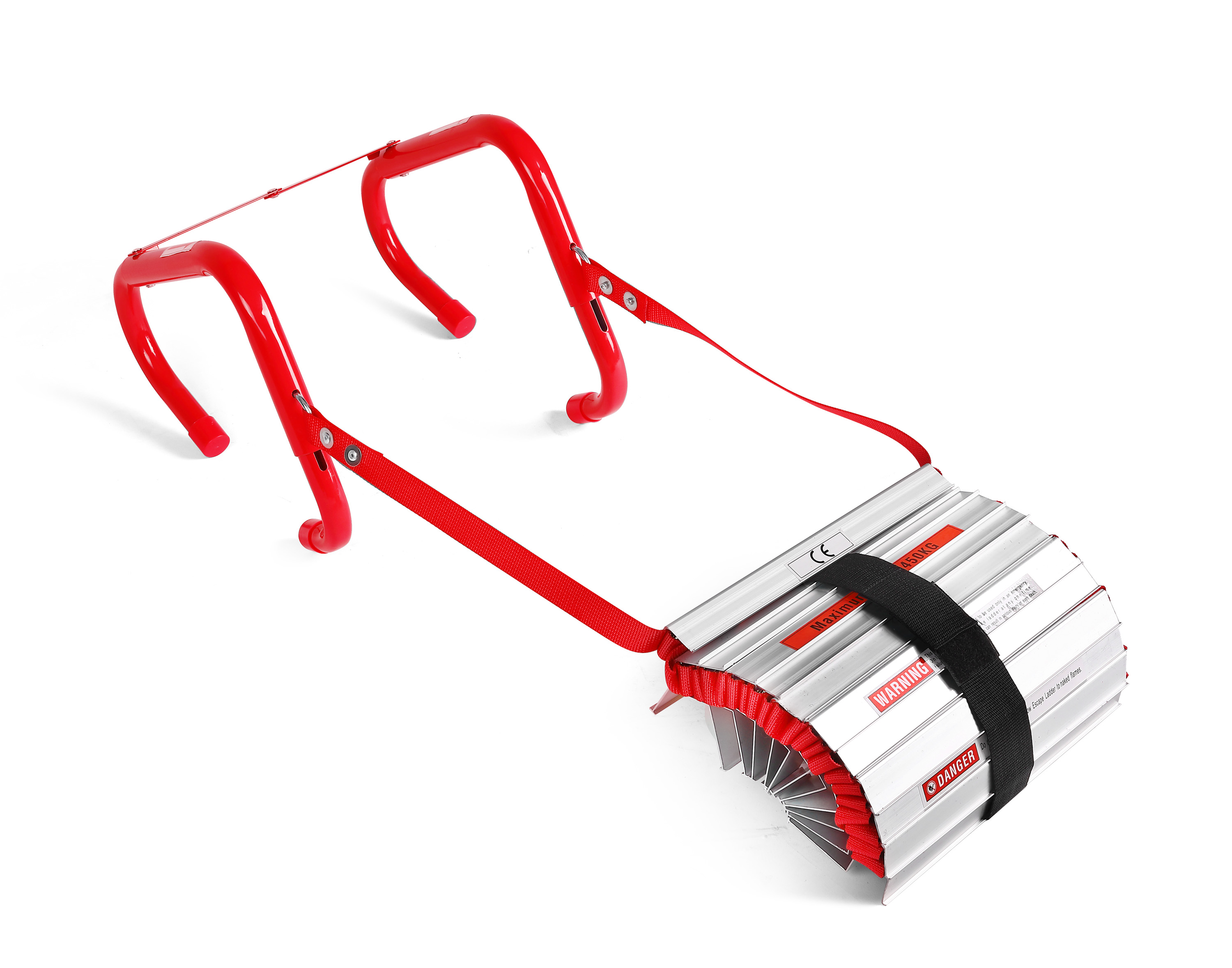 Emergency Escape Ladder Fire Ladder 3 Story Portable Safety Ladder with Anti-Slip Rungs, 25 Ft