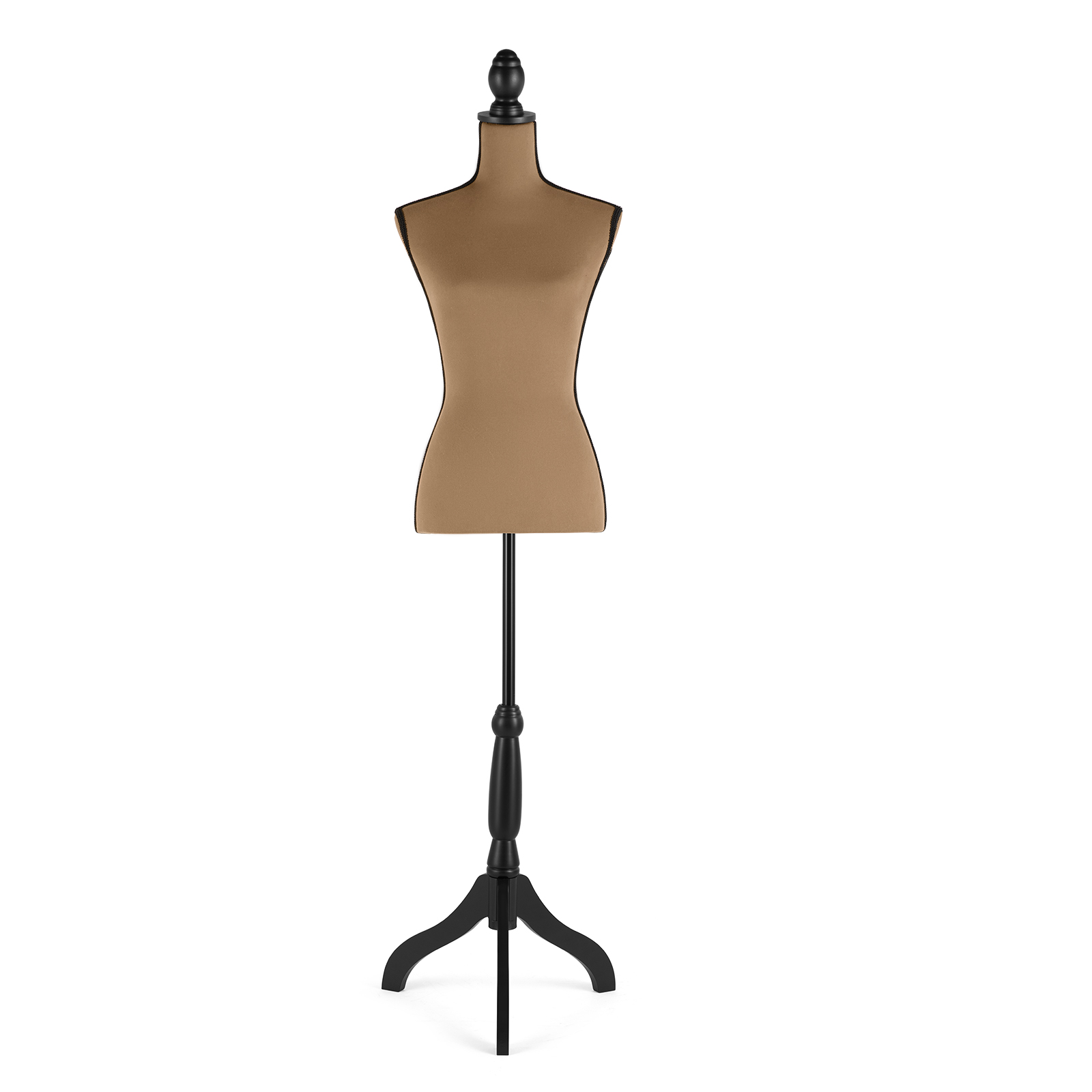 Female Dress Form Mannequin Torso Adjustable Height Mannequin Body with Tripod Stand for Clothing Dress Jewelry Display, Black