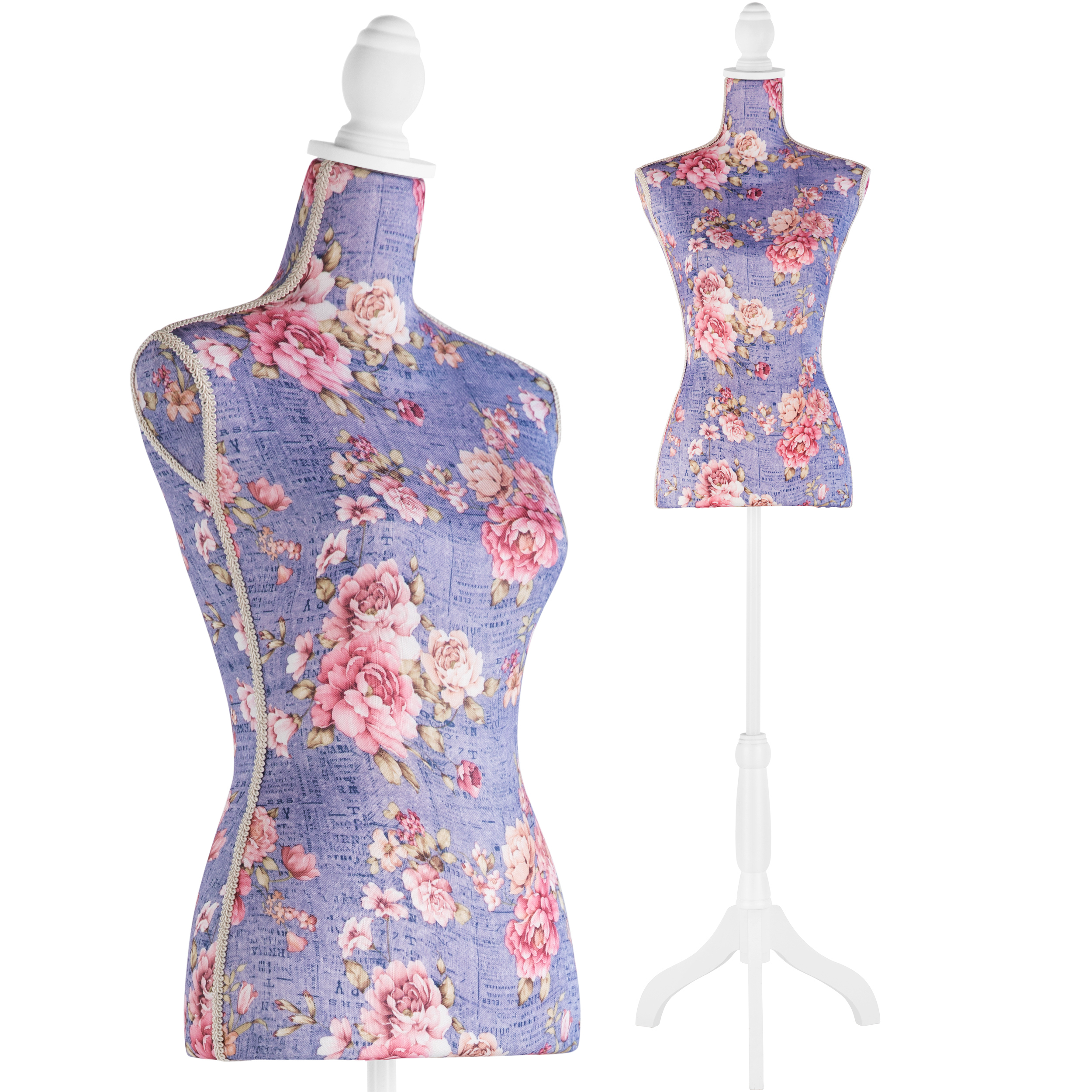 Female Dress Form Mannequin Torso Adjustable Height Mannequin Body with Tripod Stand for Clothing Dress Jewelry Display, Black