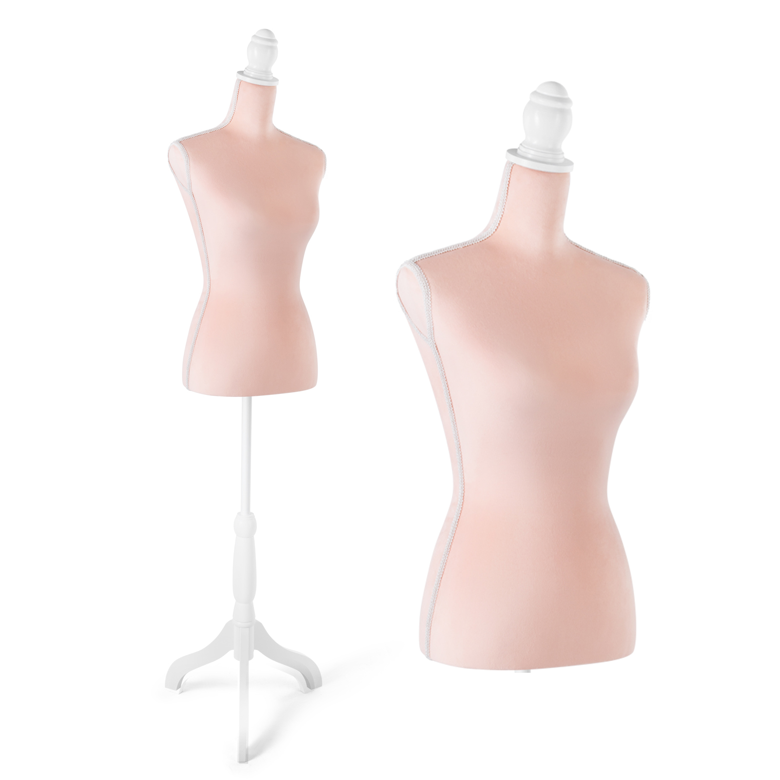 Female Dress Form Mannequin Torso Adjustable Height Mannequin Body with Tripod Stand for Clothing Dress Jewelry Display, Black