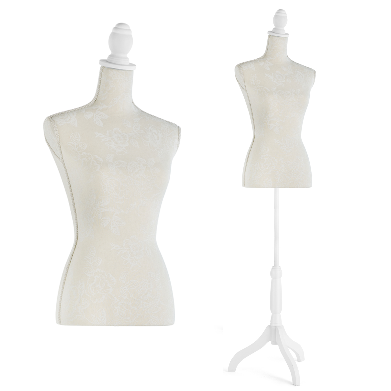 Female Dress Form Mannequin Torso Adjustable Height Mannequin Body with Tripod Stand for Clothing Dress Jewelry Display, Black