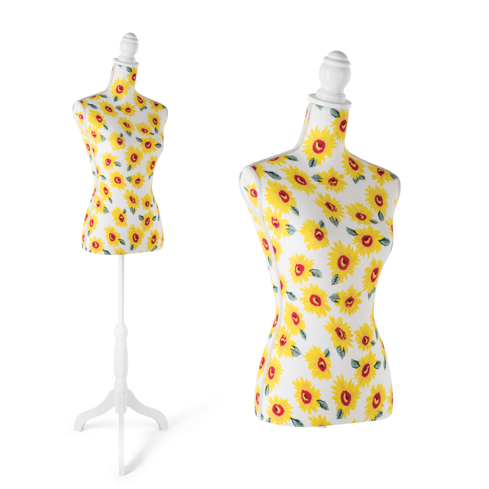 Female Dress Form Mannequin Torso Adjustable Height Mannequin Body with Tripod Stand for Clothing Dress Jewelry Display, Black